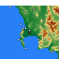 Nearby Forecast Locations - Cape Town - Map
